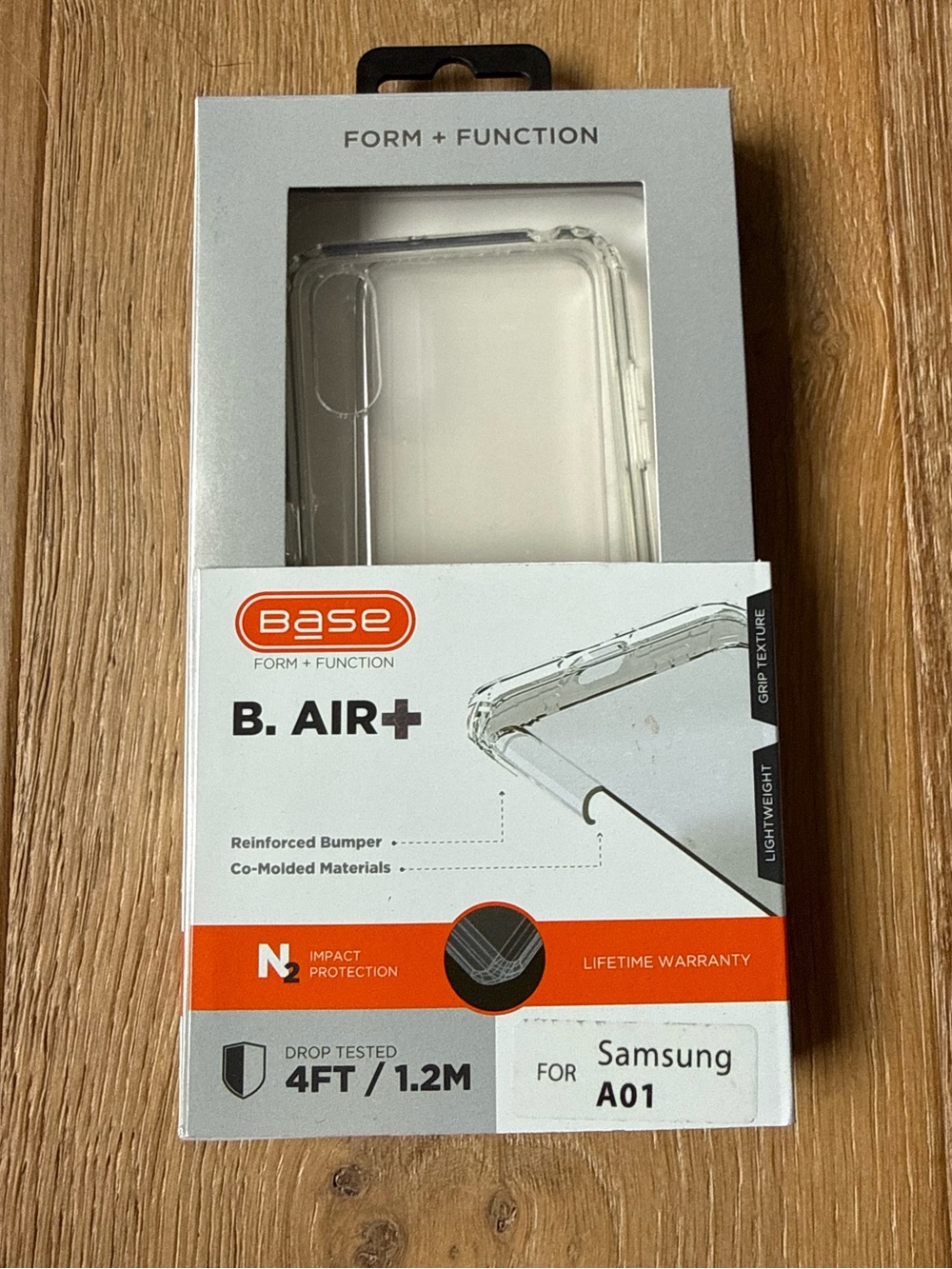 New Base B. Air+ Clear Protective Case for Samsung A01 Clear Transparent